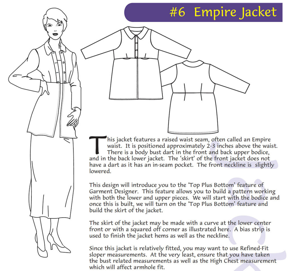 The Empire Jacket from Cochenille's Easy 7 Jackets book.